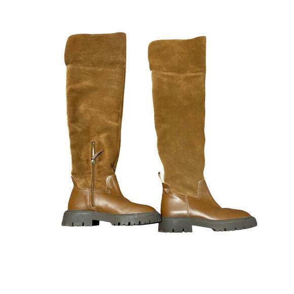 Zara over the knee leather suede boots - 37 - Picture 3 of 4